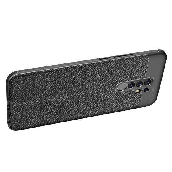 Чехол-накладка Litchi Grain для Xiaomi Redmi 9 (черный) Чехол-накладка Litchi Grain для Xiaomi Redmi 9 (черный)