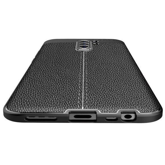 Чехол-накладка Litchi Grain для Xiaomi Redmi 9 (черный) Чехол-накладка Litchi Grain для Xiaomi Redmi 9 (черный)