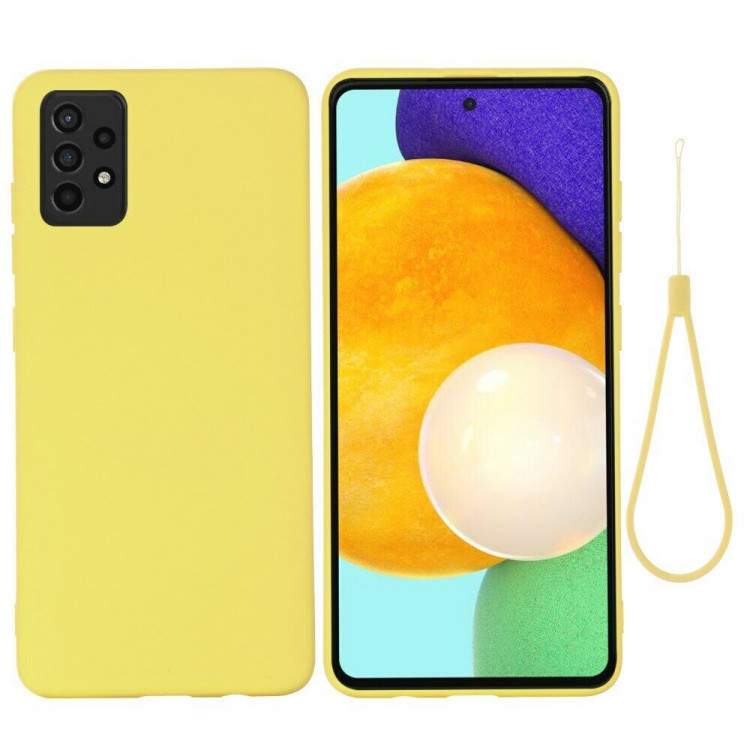 Силиконовый чехол Mobile Shell для Samsung Galaxy A52 (желтый)