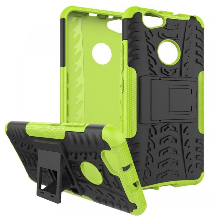 Чехол Hybrid Armor для Huawei Nova (черный + зеленый)