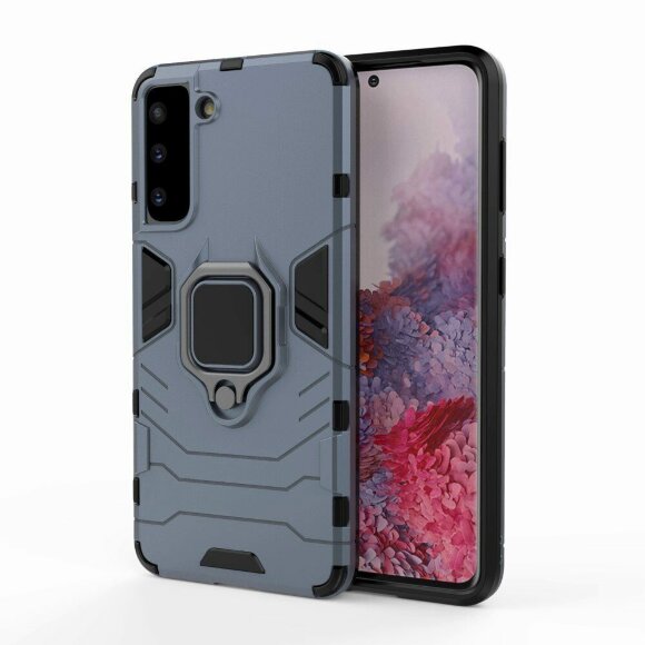 Чехол Armor Ring Holder для Samsung Galaxy S21 (темно-синий) Чехол Armor Ring Holder для Samsung Galaxy S21 (темно-синий)