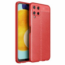 Чехол-накладка Litchi Grain для Samsung Galaxy A22 (красный)
