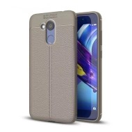 Чехол-накладка Litchi Grain для Huawei Honor 6C Pro / V9 Play (серый)