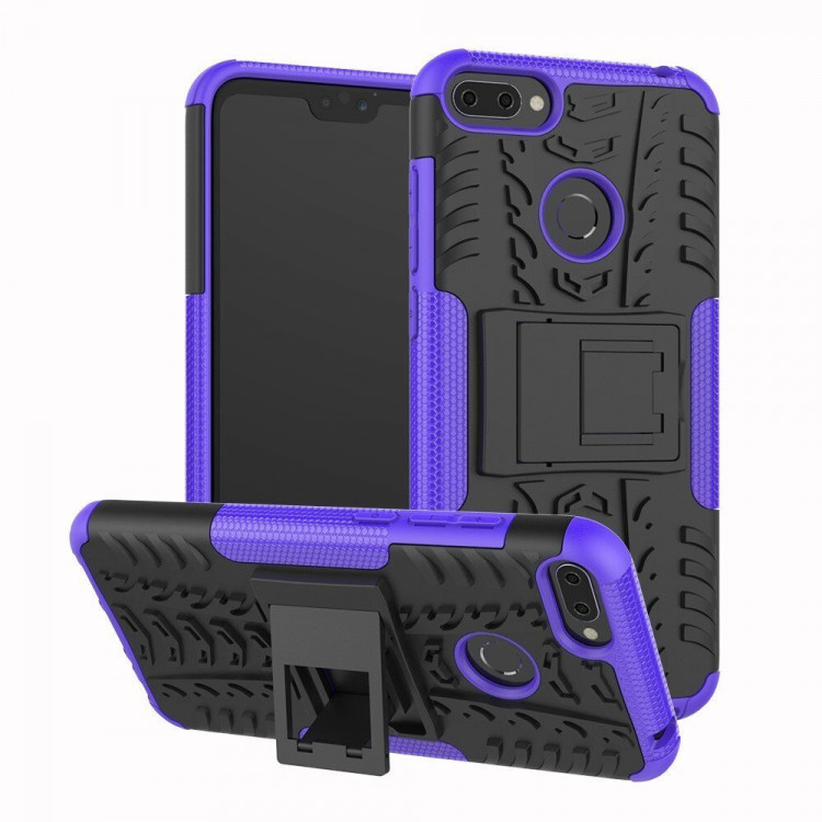 Чехол Hybrid Armor для Huawei Honor 9i / Honor 9N (черный + фиолетовый)