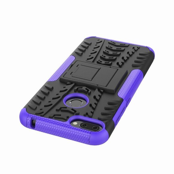 Чехол Hybrid Armor для Huawei Honor 9i / Honor 9N (черный + фиолетовый)