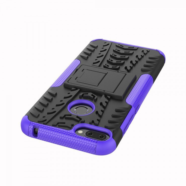 Чехол Hybrid Armor для Huawei Honor 9i / Honor 9N (черный + фиолетовый)