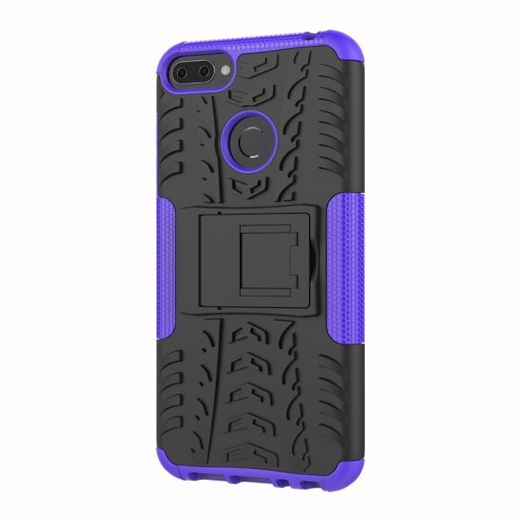 Чехол Hybrid Armor для Huawei Honor 9i / Honor 9N (черный + фиолетовый)