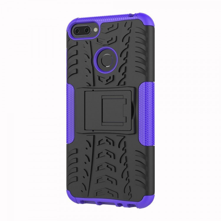 Чехол Hybrid Armor для Huawei Honor 9i / Honor 9N (черный + фиолетовый)
