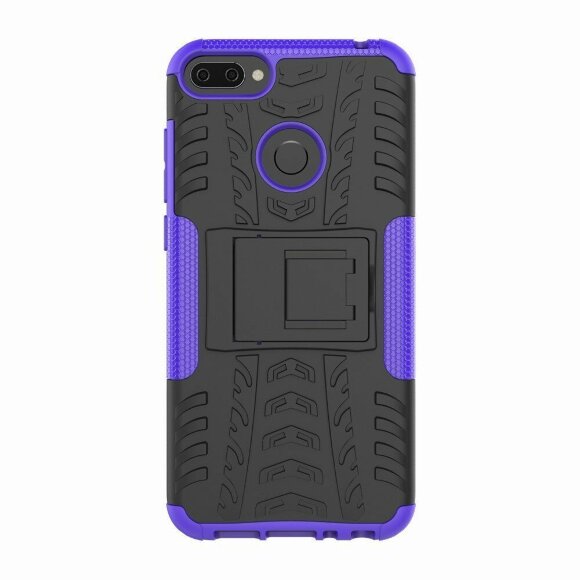 Чехол Hybrid Armor для Huawei Honor 9i / Honor 9N (черный + фиолетовый)