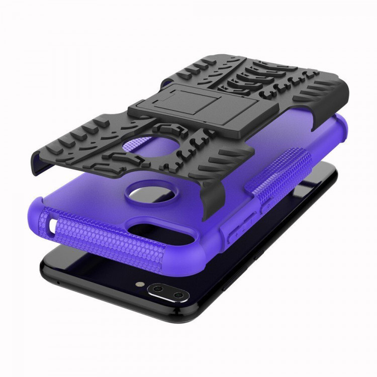 Чехол Hybrid Armor для Huawei Honor 9i / Honor 9N (черный + фиолетовый)