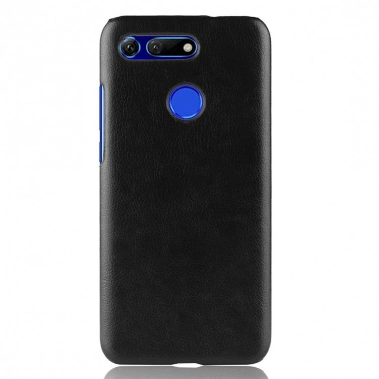 Кожаная накладка-чехол Litchi Texture для Huawei Honor View 20 (черный)