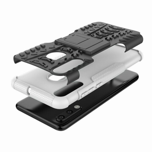 Чехол Hybrid Armor для Huawei P30 Lite / Huawei nova 4e / Honor 20S (MAR-LX1H) (черный + белый) Чехол Hybrid Armor для Huawei P30 Lite / Huawei nova 4e / Honor 20S (MAR-LX1H) (черный + белый)