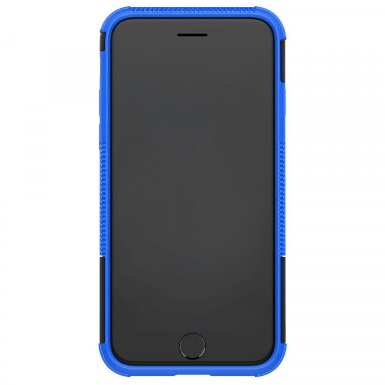 Чехол Hybrid Armor для iPhone 8 / iPhone 7 / iPhone SE (2020) / iPhone SE (2022) (черный + голубой)