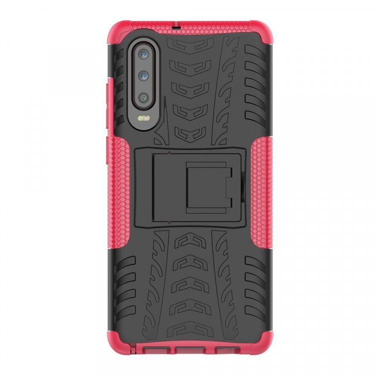 Чехол Hybrid Armor для Huawei P30 (черный + розовый)