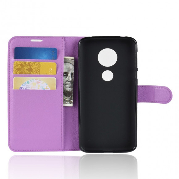 Чехол с визитницей для Motorola Moto E5 (фиолетовый)