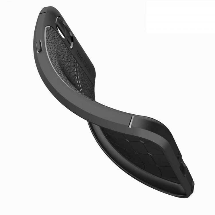 Чехол-накладка Litchi Grain для LG Q6 / LG Q6a / LG Q6+ (черный)