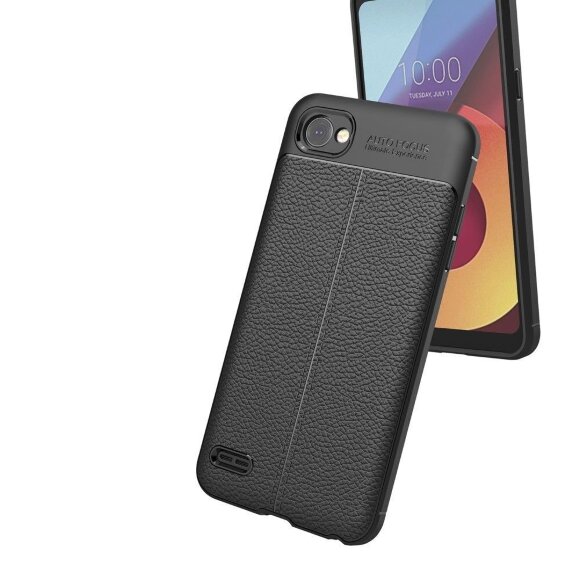 Чехол-накладка Litchi Grain для LG Q6 / LG Q6a / LG Q6+ (черный) Чехол-накладка Litchi Grain для LG Q6 / LG Q6a / LG Q6+ (черный)