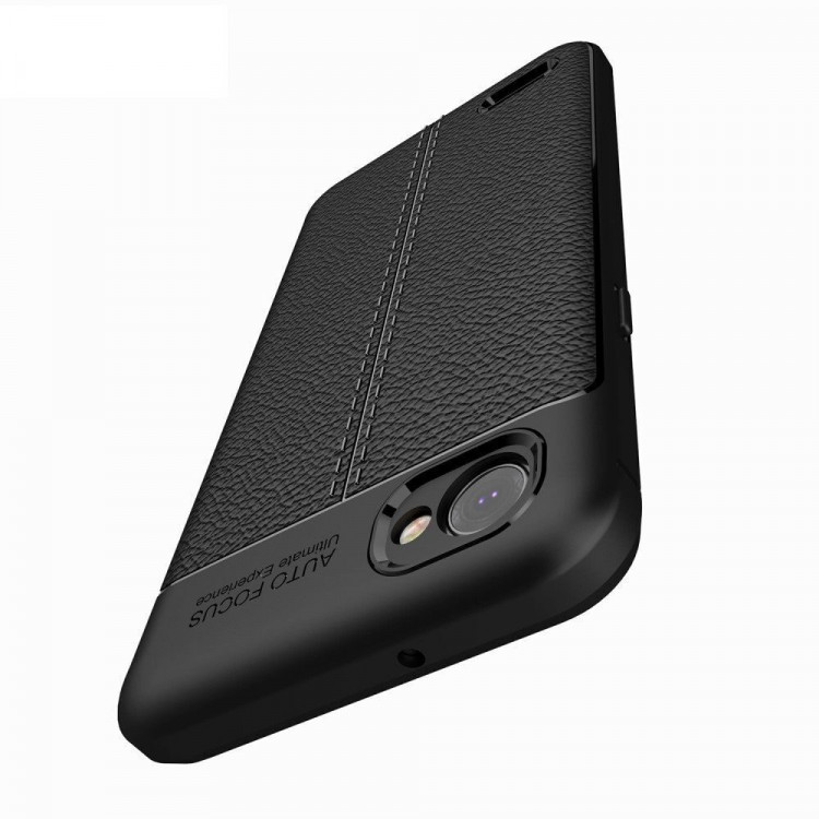 Чехол-накладка Litchi Grain для LG Q6 / LG Q6a / LG Q6+ (черный)