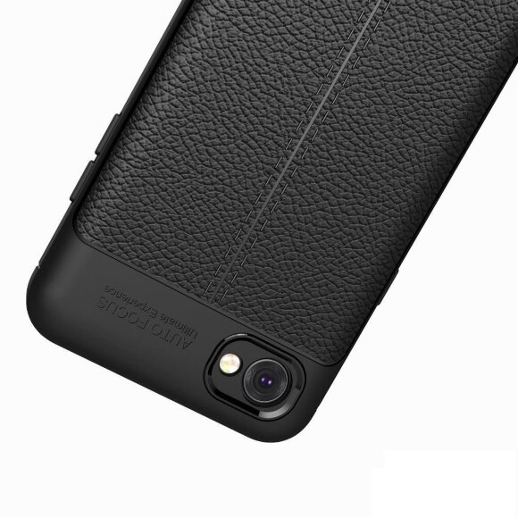 Чехол-накладка Litchi Grain для LG Q6 / LG Q6a / LG Q6+ (черный) Чехол-накладка Litchi Grain для LG Q6 / LG Q6a / LG Q6+ (черный)
