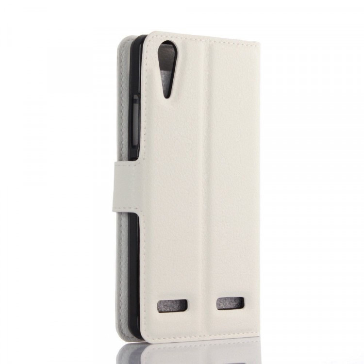 Чехол с визитницей для Lenovo A6010 / A6010 Plus (белый)