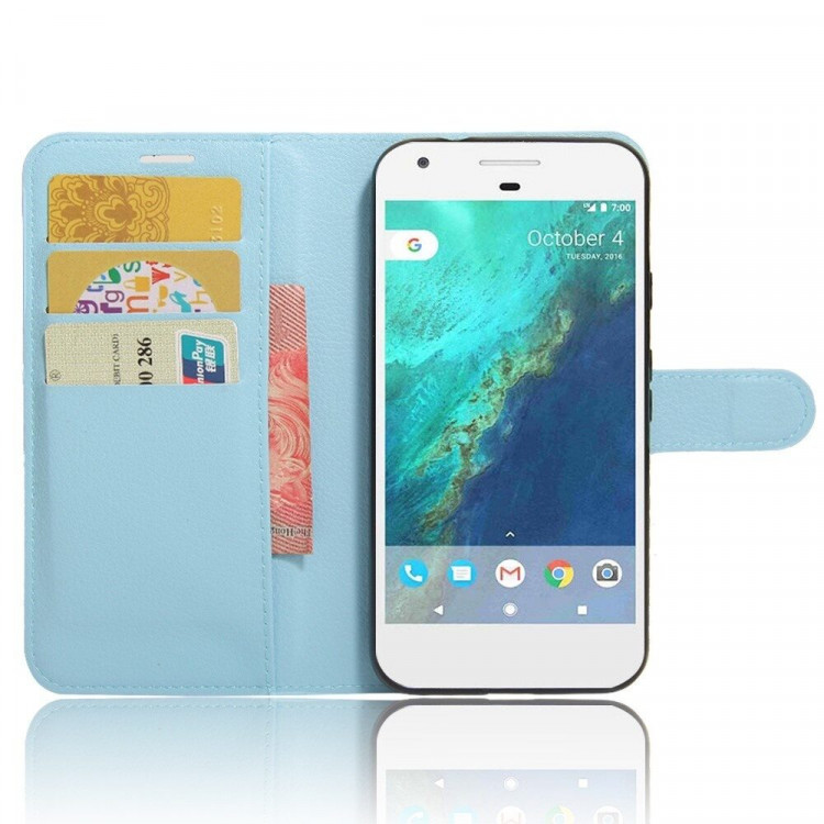 Чехол с визитницей для Google Pixel XL (голубой)