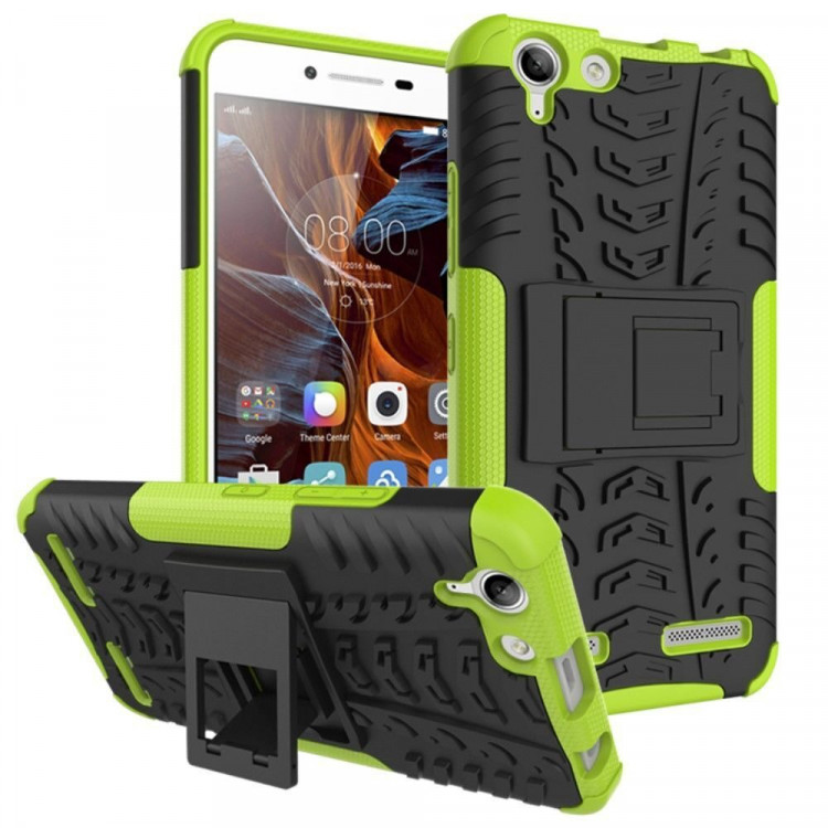 Чехол Hybrid Armor для Lenovo Vibe K5 / K5 Plus (черный + зеленый)