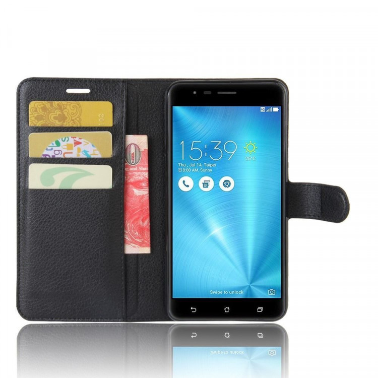 Чехол с визитницей для Asus Zenfone 3 Zoom ZE553KL (черный)