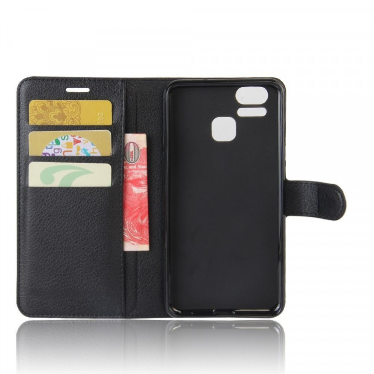 Чехол с визитницей для Asus Zenfone 3 Zoom ZE553KL (черный)