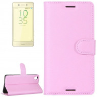Чехол с визитницей для Sony Xperia X Performance (розовый) Чехол с визитницей для Sony Xperia X Performance (розовый)