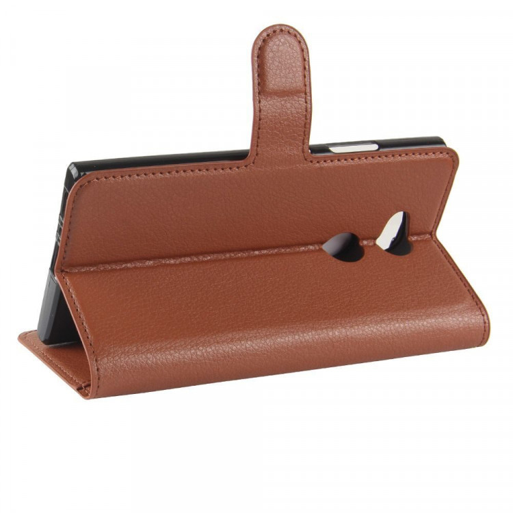 Чехол с визитницей для Sony Xperia L2 (коричневый)