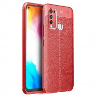 Чехол-накладка Litchi Grain для Vivo Y30 / Vivo Y50 (красный)