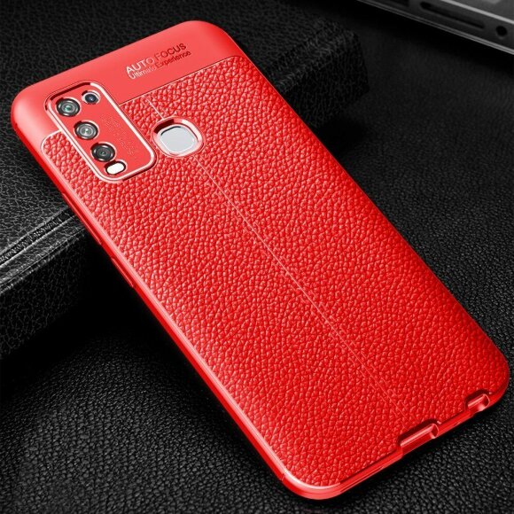 Чехол-накладка Litchi Grain для Vivo Y30 / Vivo Y50 (красный) Чехол-накладка Litchi Grain для Vivo Y30 / Vivo Y50 (красный)