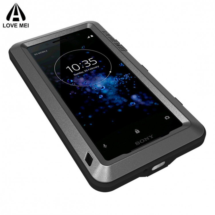 Гибридный чехол LOVE MEI для Sony Xperia XZ2 Compact (черный)