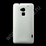 Мягкий пластиковый чехол HTC One MAX (белый) Мягкий пластиковый чехол HTC One MAX (белый)