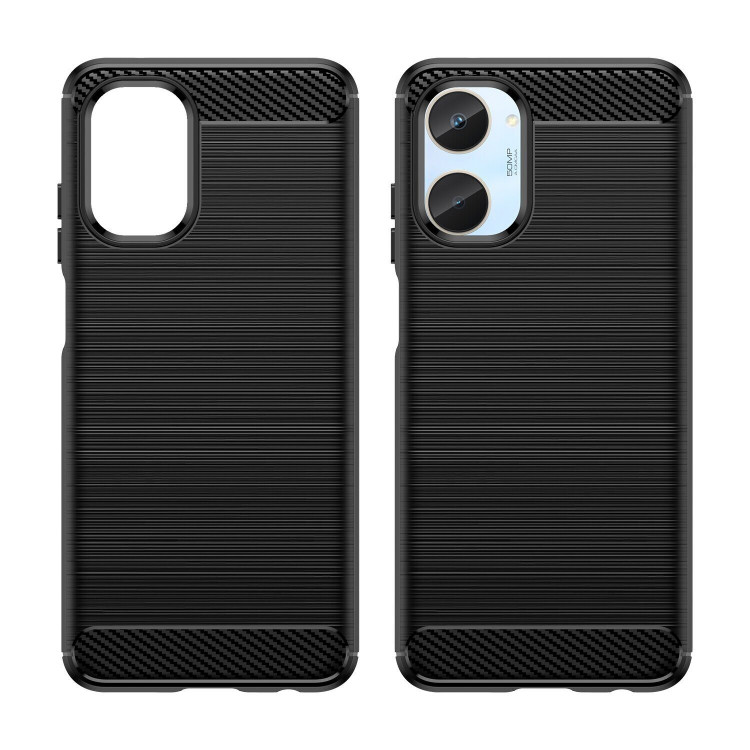 Чехол-накладка Carbon Fibre для Realme 10 (черный)
