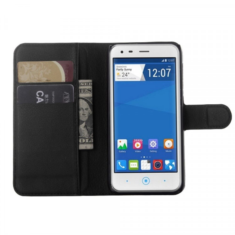 Чехол с визитницей для ZTE Blade S6 (черный)