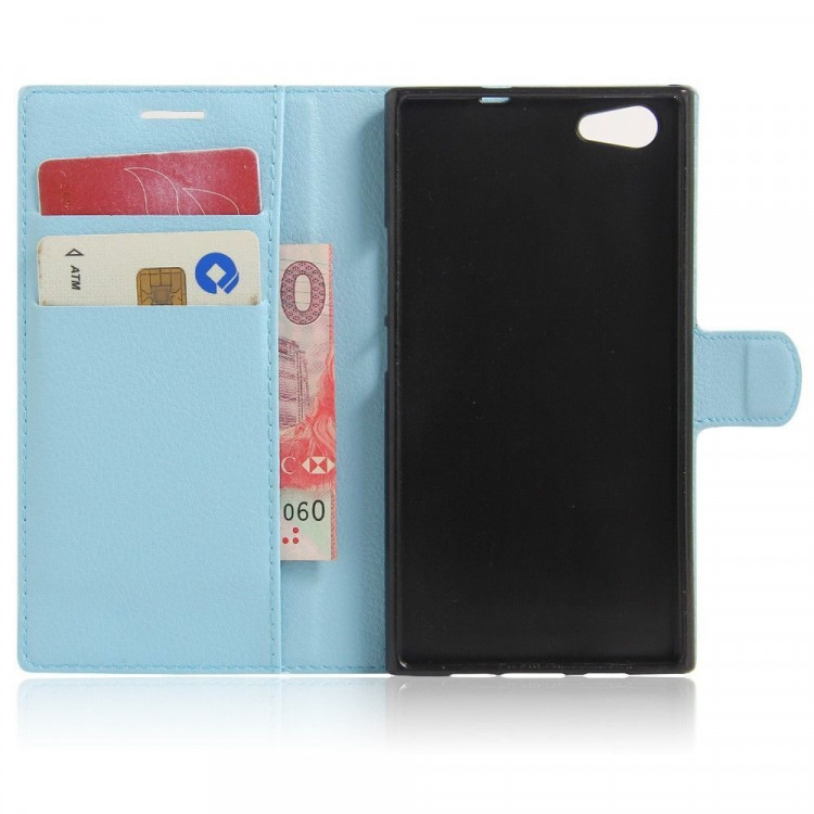 Чехол с визитницей для DOOGEE Y300 (голубой)