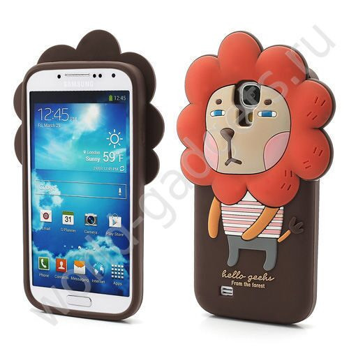 Силиконовый чехол HelloGeeks для Samsung Galaxy S4 (Lion)