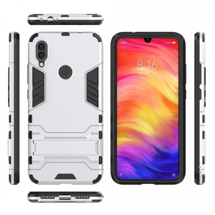Чехол Duty Armor для Xiaomi Redmi Note 7 / Redmi Note 7 Pro (серебряный)