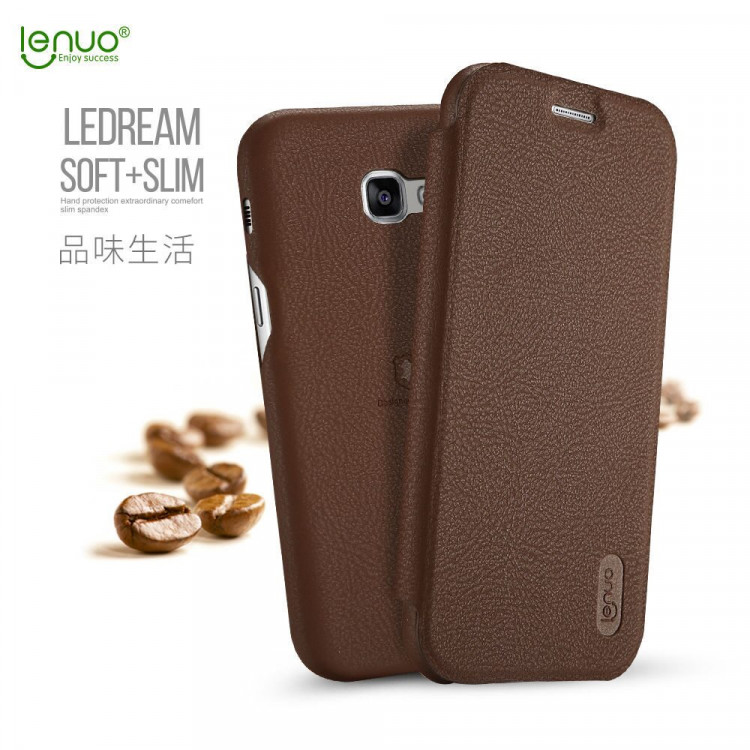 Чехол LENUO для Samsung Galaxy A5 (2017) SM-A520F (коричневый)