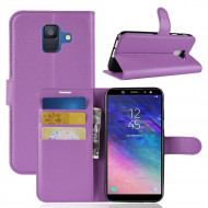 Чехол с визитницей для Samsung Galaxy A6 (фиолетовый) Чехол с визитницей для Samsung Galaxy A6 (фиолетовый)