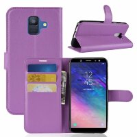 Чехол с визитницей для Samsung Galaxy A6 (фиолетовый)