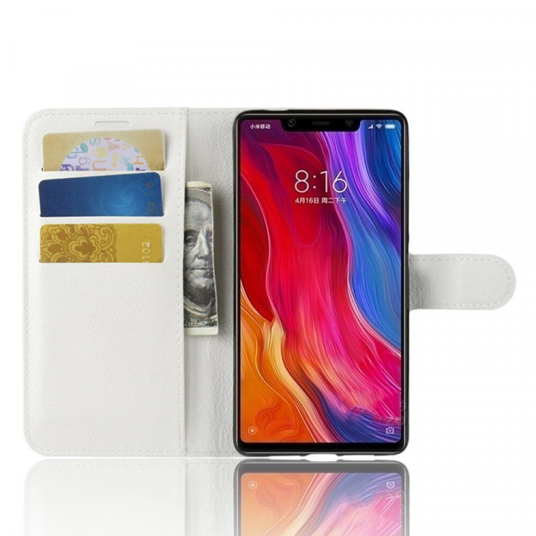 Чехол с визитницей для Xiaomi Mi 8 SE (белый)
