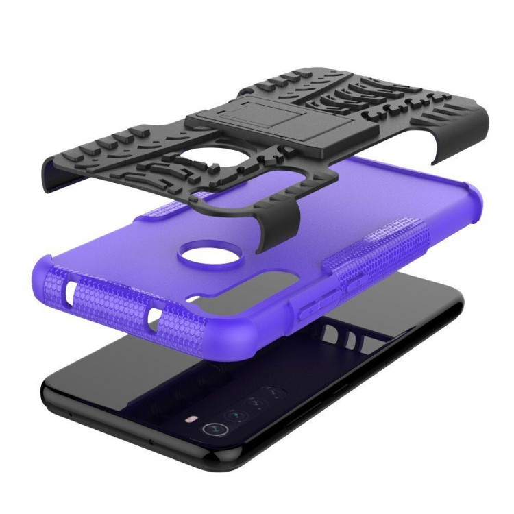 Чехол Hybrid Armor для Xiaomi Redmi Note 8T (черный + фиолетовый)