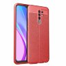 Чехол-накладка Litchi Grain для Xiaomi Redmi 9 (красный)