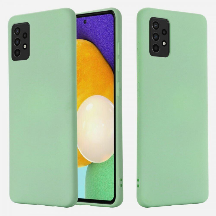 Силиконовый чехол Mobile Shell для Samsung Galaxy A52 (зеленый)