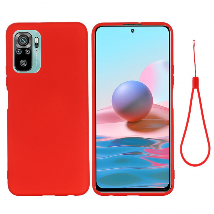 Силиконовый чехол Mobile Shell для Xiaomi Redmi Note 10 / Redmi Note 10S / Poco M5S (красный)