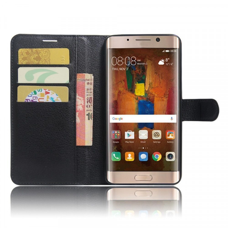 Чехол с визитницей для Huawei Mate 9 Pro (черный)