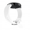 Силиконовый ремешок для Samsung Gear Sport / Gear S2 Classic / Galaxy Watch 42мм / Watch Active / Watch 3 (41мм) / Watch4 (белый)