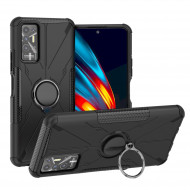 Чехол Armor Shockproof Ring Holder для Tecno Pova 2 (черный) Чехол Armor Shockproof Ring Holder для Tecno Pova 2 (черный)